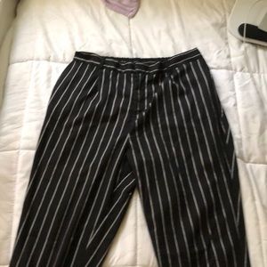 Forever 21 Black and White Striped Pants
